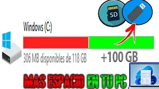 ✅Como AUMENTAR el ALMACENAMIENTO de tu PC/Laptop  con una MicroSD o  USB 💻💾|Hacklife 2023😱