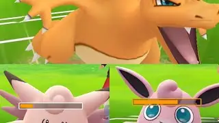 Charizard almost destroy double charmers in Love cup..Go battle league #pokemon go #@Greninja-js3pb