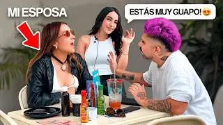 LA MESERA GUAPA ME COQUETEA... BROMA A MI ESPOSA @Cellegrini