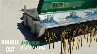 MAJOR MJ30 560 (18') Cyclone Cotton Stalk Shredder, Mississippi
