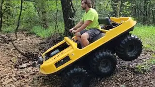 First test drive of the refurbished 2001 Argo Bigfoot 6x6 Amphibious Extreme Terrain Vehicle. Part 3