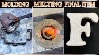 I Learned to Make the BEST Metal Letters by Casting Metal into the Letter F