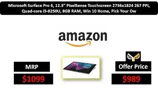 Microsoft Surface Pro 6, 12.3&rdquo; PixelSense Touchscreen 2736x1824 267 PPI