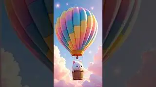 🐱 Cat Flying Air Balloon 🎈🍍 | 3D Animation Shorts
