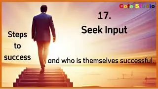 17.  Seek Input // 101 Steps to success