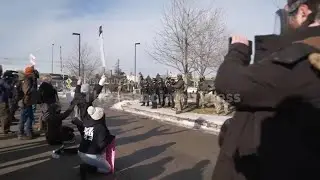 Protesters face off against federal law enforcement in Minneapolis