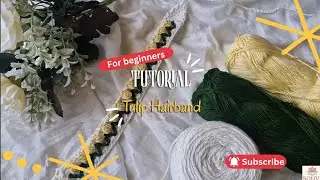 🌷 Easy Crochet Tulip Hairband | Beginner Crochet Tutorial