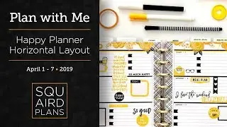 Yellow & Florals (Challenge) :: Plan with Me :: Happy Planner Horizontal Layout