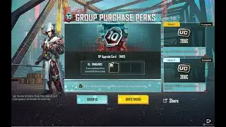 GROUP PURCHASE PERKS ROYAL PASS M10 | GROUP PURCHASE PERK NEW EVENT PUBG MOBILE  Group ID need 2 pla