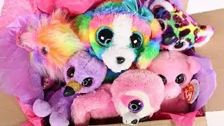 Claires Exclusive TY Beanie Boos Surprise Box Haul Unboxing Toy Review TY Beanie Boo Plush