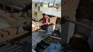 The Correct Method of Applying Mortar on Red Bricks #construction #brickwork #viral