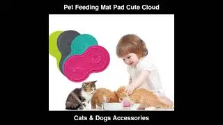 Pet Feeding Mat Cute Cloud Shape Silicone Dish Bowl Food Feed Placement | Cats & Dogs Accessories