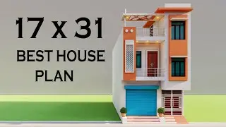 Shop With 3 Bedroom House Elevation,17x31 Dukan Or Makan Ka Naksha,Duplex 3D House Elevation