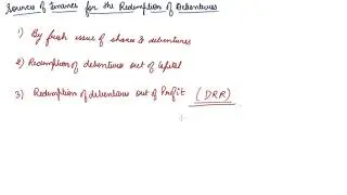 Class 12 Accountancy | Sources of finance & methods for redemption of debentures