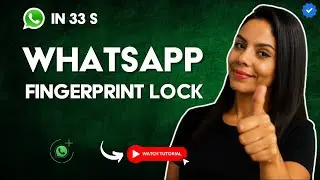How to LOCK WHATSAPP with FINGERPRINT or FACE ID in 33 S