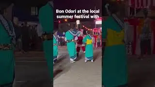 Santa Claus dancing Bon Odori at a Japanese Summer Festival #japan #bonodori #santa #summerfestival