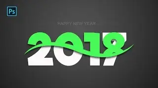 Happy New Year 2018 Banner Design | Photoshop Tutorial