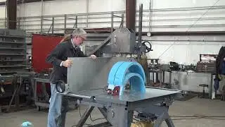 24 inch PVC pipe cut with a bandsaw