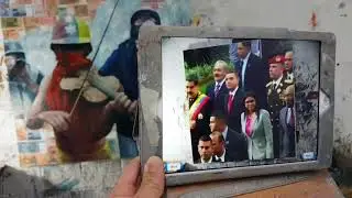 Venezuela - The Collapse I: Augmented Reality oil painting