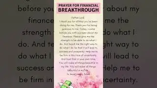 Prayer for financial breakthrough