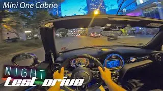 Mini One Cabrio (2019) - Night Test Drive POV