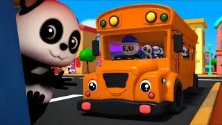 колеса на автобусе пойти кругом | Дети потешки | Baby Bao Panda | 3D Rhymes | The Wheels on the Bus