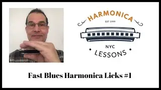 Fast Blues Harmonica Licks #1 - Tabs in Description - Key of D Harp