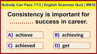 Nobody Can Pass 7 out of 13 | English Mixed Grammar Quiz | Siriz #M18