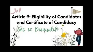 Disqualification on Elections