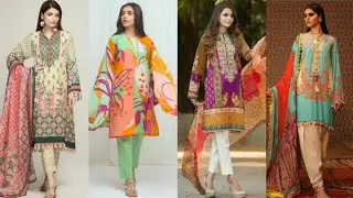 Latest digital printed lawn shirts | digital print cotton lawn dresses | lawn stitched suits 2021