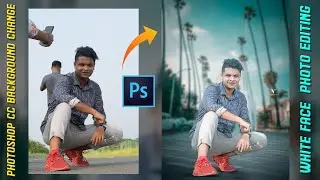 Photoshop cc HD background change | white face photo editing retouching - Amit editz