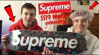 SUPREME SS19 WEEK 1 UNBOXING! (Shower Cap, Deck, Stickers & More-PART 1)