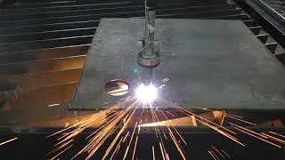 Рез плазмой лист 16 - источник Powermax 105, машина плазменной резки HyperCUT FP