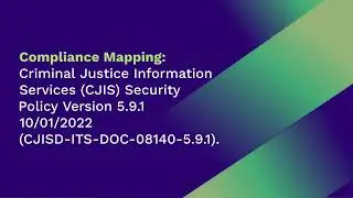 FBI CJIS Assessment Reporting Matrix 5.9.1