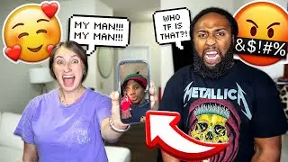 PUTTING ANOTHER GUY AS MY LOCKSCREEN PRANK ON BOYFRIEND!!