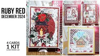 4 Cards 1 Kit | Love From Lizi | December 2024 Kit with Alina