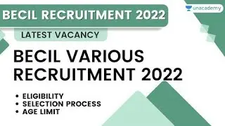 BECIL Investigator & Supervisor recruitment 2022 | BECIL Investigator Sllabus | Exam Pattern|Salary