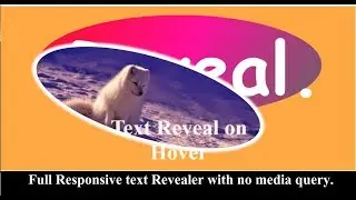 Responsive text Reveal on Hover || No media query