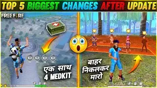 TOP 5 BIGGEST CHANGES IN FREE FIRE AFTER UPDATE | FREE FIRE TOP 5 BIGGEST CHANGES - GARENA FREE FIRE