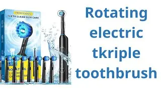Rotating Electric Toothbrush for Adults with 8 Brush Heads, Sensitive Gum Care Electric Toothbrush