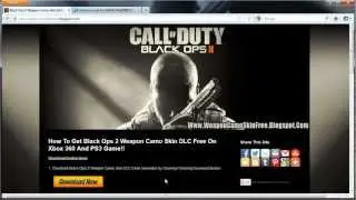 Call of Duty: Black Ops 2 Weapon Camo Skin DLC Free