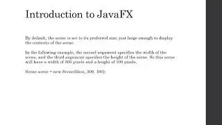 First Scene in JavaFX