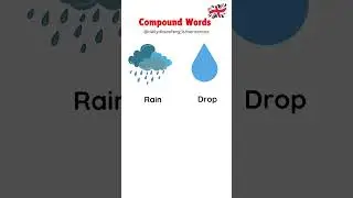 Blended English Words: Learn Compound Words! #learnenglish #compoundwords #rain #drop #raindrops