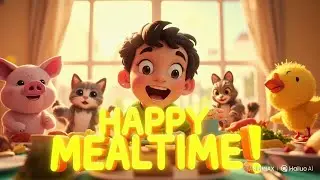 Happy Mealtime 🍽️ | Kids Eat & Sing with Dancing Animals!💬 