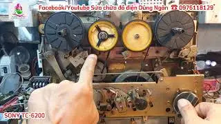 (Phần 1- phần cơ khí) Sửa chữa khắc phục đầu băng cối #SONY #TC_6200 khách báo máy không hoạt động