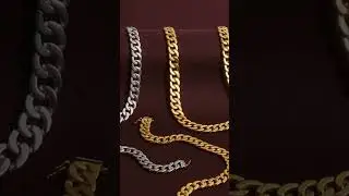 Menē Mini Cuban Chain in 24k Gold and Pure Platinum