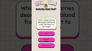 Blood Circulation Unveiled: Heart to Lungs #quiz #biology #englishgrammar