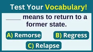English Vocabulary Challenge: Can You Pass This Test? #vocabulary