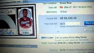 Last 10 Seconds of Blake Griffin Epic Auction $6322 Card Bargain?