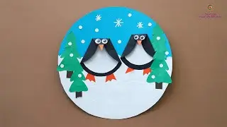 Pingouins drôles. Activités hivernales avec les enfants. Funny penguins. Winter activities.